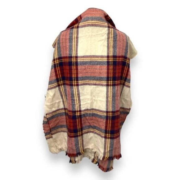 Merona Plaid Blanket Wrap Scarf, Multicolor Plaid, OSFA - Picture 7 of 9